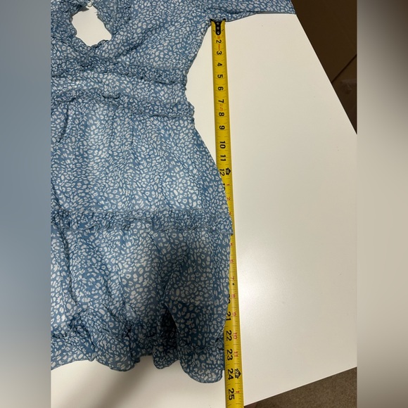 blue and white peasant dress Size Medium - Picture 6 of 6